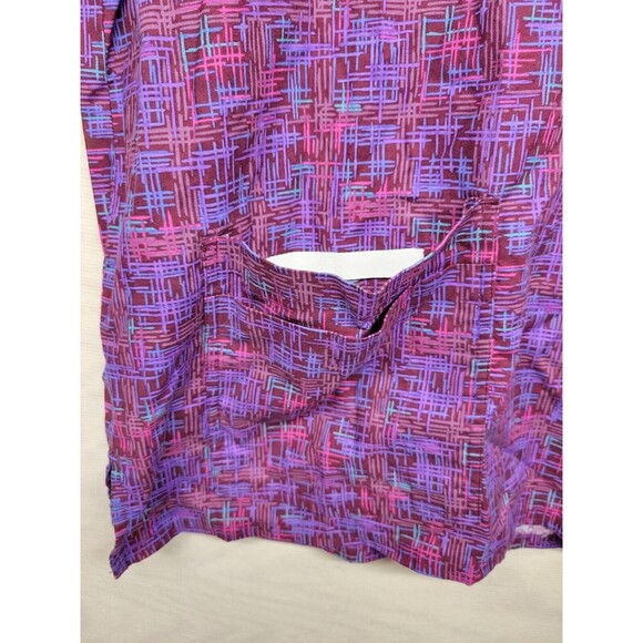 Cottonality Women's SZ 2XL Scrub Top Medical Nursing Shirt Pockets Purple - Picture 4 of 8